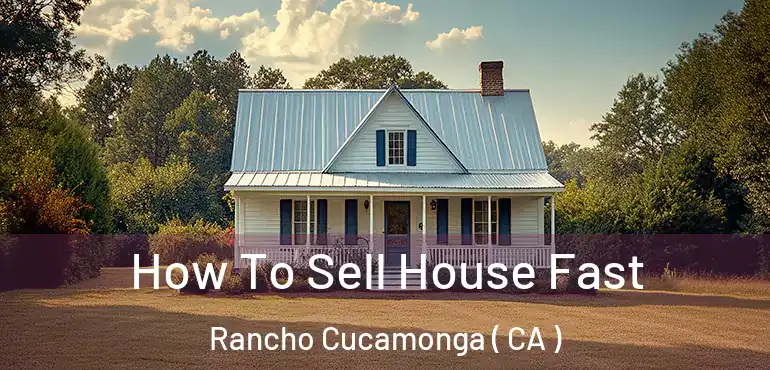 How To Sell House Fast Rancho Cucamonga ( CA )