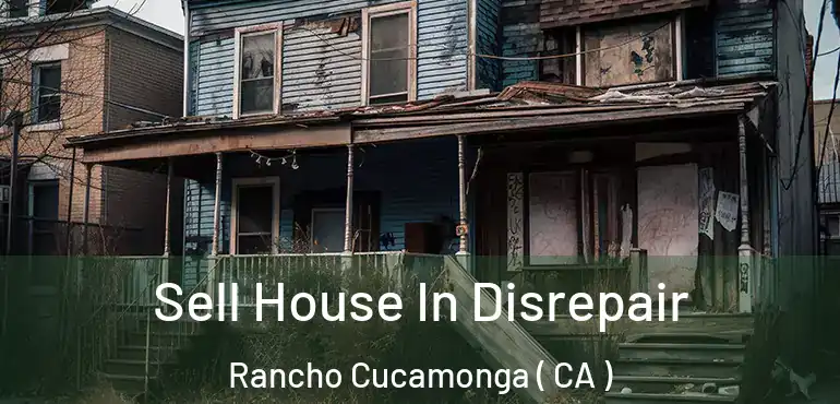  Sell House In Disrepair Rancho Cucamonga ( CA )